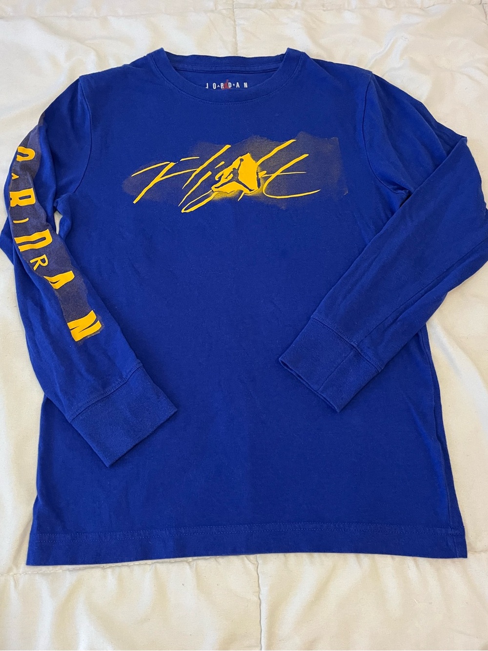 Youth Air Jordan Long Sleeve Graphic Shirt- size 10/12